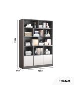 Tủ hồ sơ THS22.8 120x180 - Trắng kết hợp Ghi