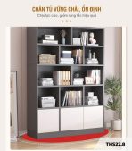 Tủ hồ sơ THS22.8 120x180 - Trắng kết hợp Ghi