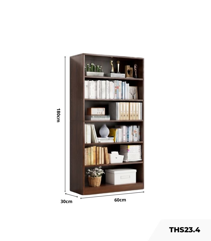 Tủ hồ sơ THS23.4 60x180 - Vân gỗ đậm