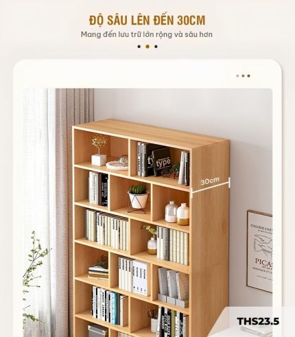 Tủ hồ sơ THS23.5 80x180 - Vân gỗ nhạt