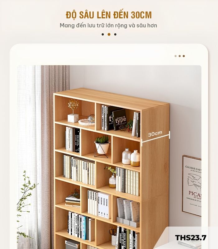 Tủ hồ sơ THS23.7 100x180 - Vân gỗ nhạt