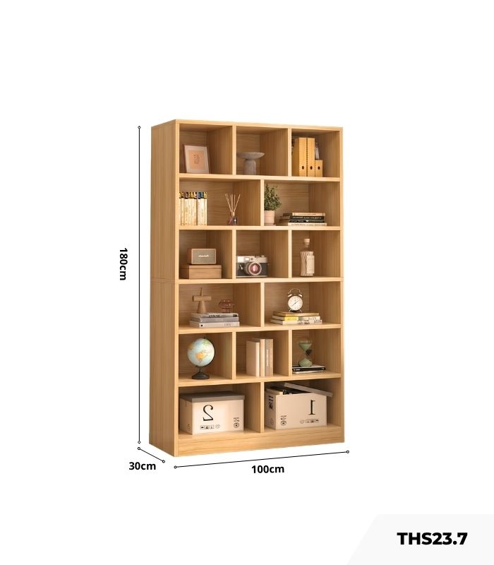 Tủ hồ sơ THS23.7 100x180 - Vân gỗ nhạt