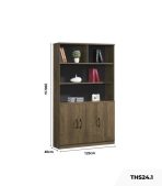 Tủ hồ sơ THS24.1 120x200 - Vân gỗ đậm