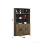 Tủ hồ sơ THS24.1 120x200 - Vân gỗ đậm