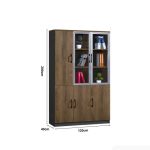 Tủ hồ sơ THS24.2 120x200 - Vân gỗ đậm