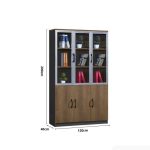 Tủ hồ sơ THS24.6 120x200 - Vân gỗ đậm