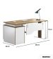 Bàn giám đốc BGD03.1 120x60 - Vân gỗ đậm