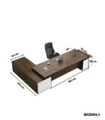 Bàn giám đốc BGD04.1 160x140 - Vân gỗ đậm