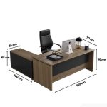 Bàn giám đốc BGD05.1 160x100 - Vân gỗ đậm