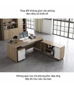 Bàn giám đốc BGD05.1 160x70 - Vân gỗ đậm