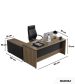 Bàn giám đốc BGD05.1 160x100 - Vân gỗ đậm
