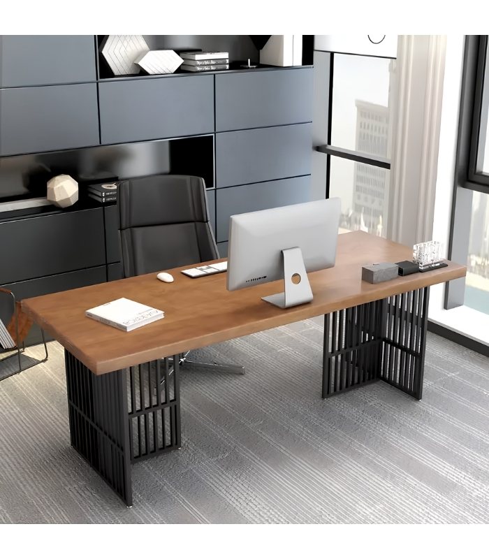 Bàn giám đốc BGD07.1 160x70 - Vân gỗ đậm