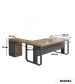 Bàn giám đốc BGD08.1 140x60 - Vân gỗ kết hợp Ghi