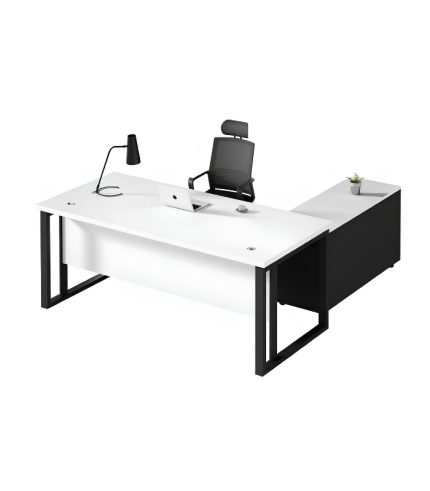 Bàn giám đốc BGD10.1 140x60 - Trắng kết hợp Đen