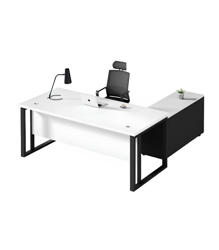 Bàn giám đốc BGD10.1 140x60 - Trắng kết hợp Đen