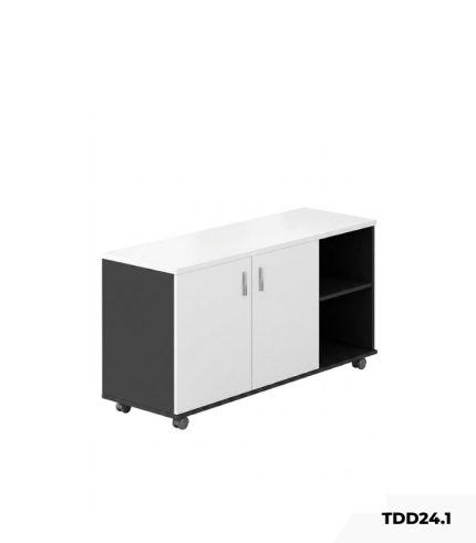 Tủ Phụ Di Động TDD24.1 120x35x60 - Trắng kết hợp Đen