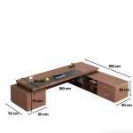 Bàn giám đốc BGD11.1 180x70 - Vân gỗ đậm
