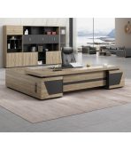 Bàn giám đốc BGD11.3 180x160 - Vân gỗ nhạt - Ảnh 3