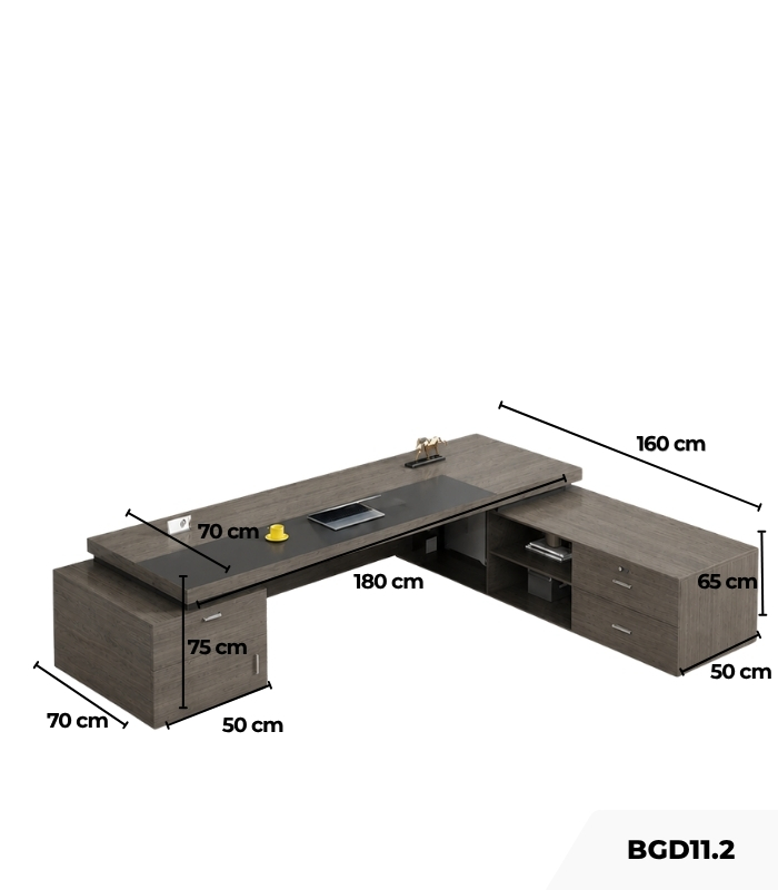 Bàn giám đốc BGD11.2 180x70 - Ghi