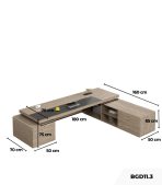 Bàn giám đốc BGD11.3 180x70 - Vân gỗ nhạt