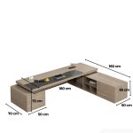 Bàn giám đốc BGD11.3 180x70 - Vân gỗ nhạt