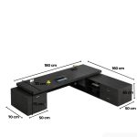 Bàn giám đốc BGD11.4 180x70 - Đen