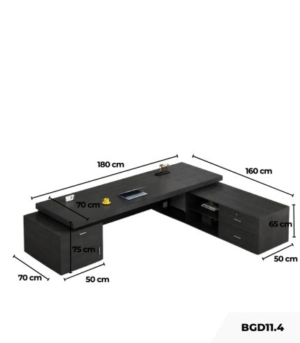 Bàn giám đốc BGD11.4 180x70 - Đen