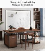 Bàn giám đốc BGD12.1 140x60 - Vân gỗ đậm
