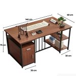 Bàn giám đốc BGD12.1 140x60 - Vân gỗ đậm