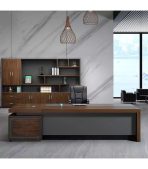 Bàn giám đốc BGD13.1 160x150 - Vân gỗ đậm