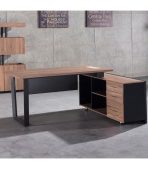 Bàn giám đốc BGD15.1 150x100 - Vân gỗ kết hợp Ghi