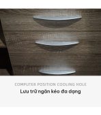 Bàn giám đốc BGD15.1 150x100 - Vân gỗ kết hợp Ghi