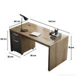 Bàn giám đốc BGD16.1 140x60 - Vân gỗ
