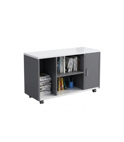 Tủ Phụ Di Động TDD26.1 100x25x60 - Trắng kết hợp Xám