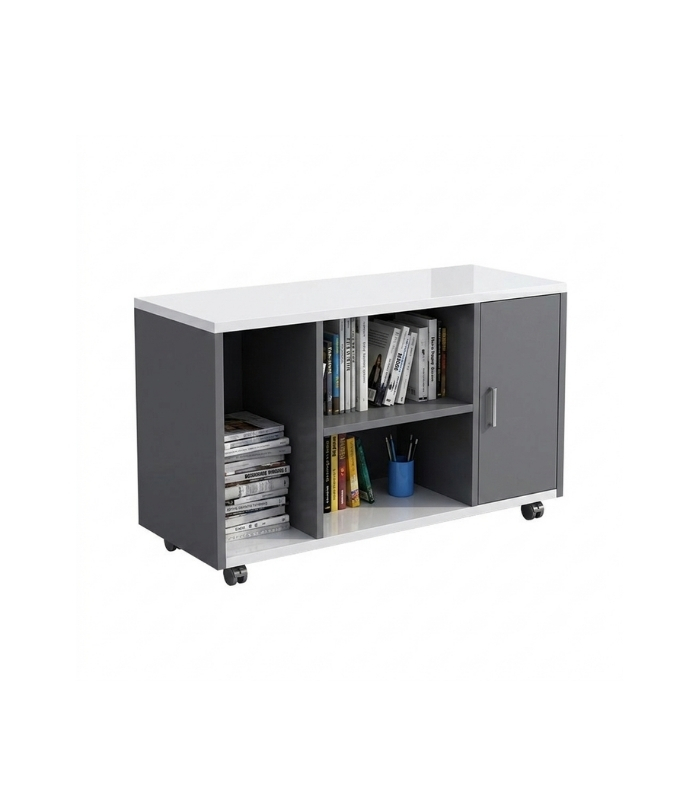 Tủ Phụ Di Động TDD26.1 100x25x60 - Trắng kết hợp Xám