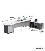 Bàn giám đốc BGD18.140x55 - Trắng