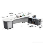 Bàn giám đốc BGD18.140x55 - Trắng