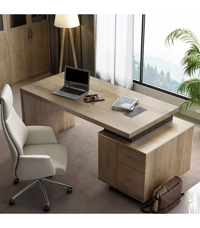 Bàn giám đốc BGD19.1 150x60 - Vân gỗ đậm