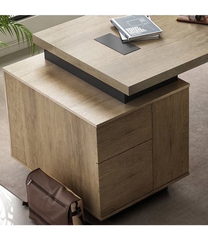 Bàn giám đốc BGD19.1 150x60 - Vân gỗ đậm