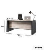 Bàn giám đốc BGD20.1 160x60 - Vân gỗ kết hợp Ghi