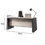 Bàn giám đốc BGD20.1 160x60 - Vân gỗ kết hợp Ghi