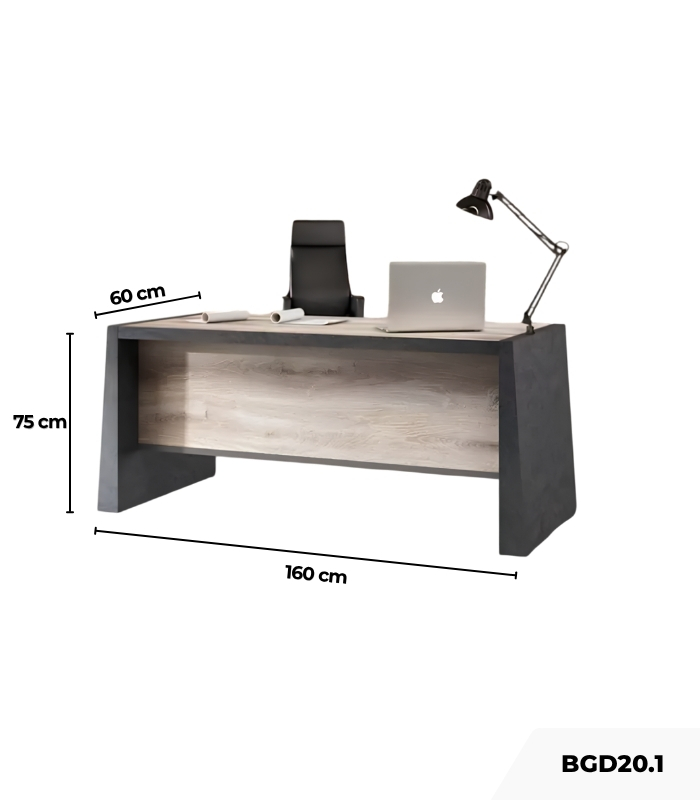 Bàn giám đốc BGD20.1 160x60 - Vân gỗ kết hợp Ghi