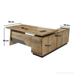 Bàn giám đốc BGD21.1 180x120 - Vân gỗ
