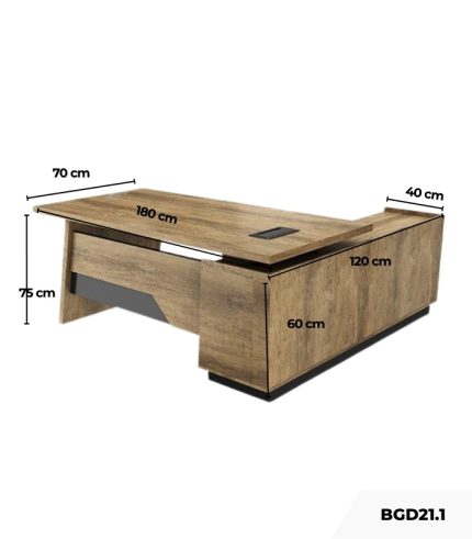 Bàn giám đốc BGD21.1 180x120 - Vân gỗ