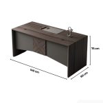 Bàn giám đốc BGD24.1 140x60 - Vân gỗ đậm