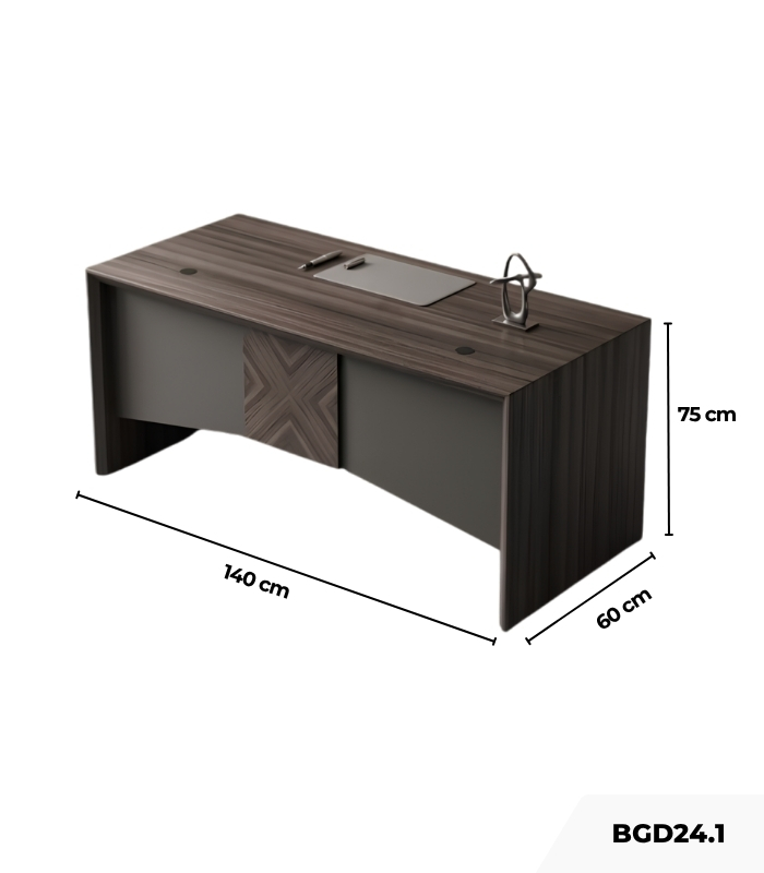 Bàn giám đốc BGD24.1 140x60 - Vân gỗ đậm