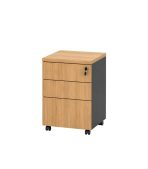 Tab Di Động TDD23.1 35x35x60 - Vân gỗ đậm kết hợp Ghi