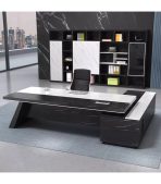 Bàn giám đốc BGD22.1 160x140 - Đen kết hợp Trắng