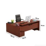 Bàn giám đốc BGD27.4 120x50 - Vân gỗ đậm