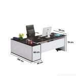Bàn giám đốc BGD27.5 120x50 - Trắng kết hợp Đen